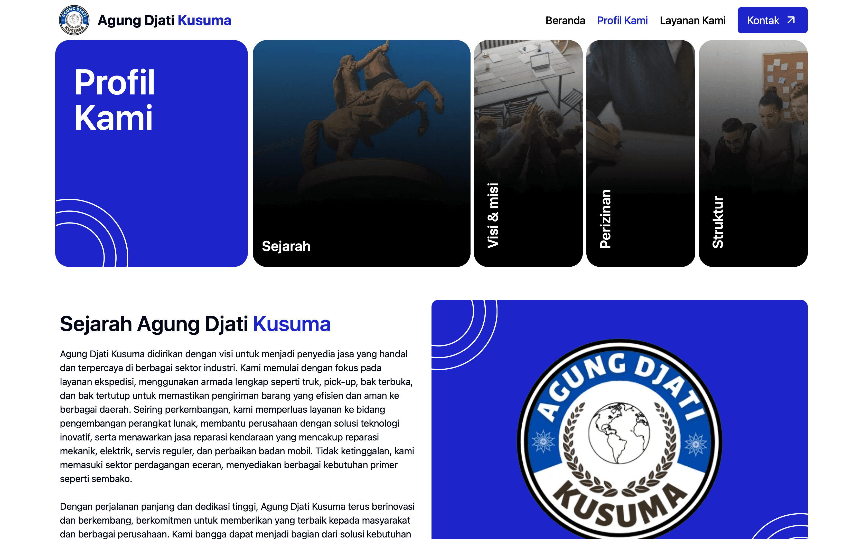 Agung Djati Kusuma homepage preview