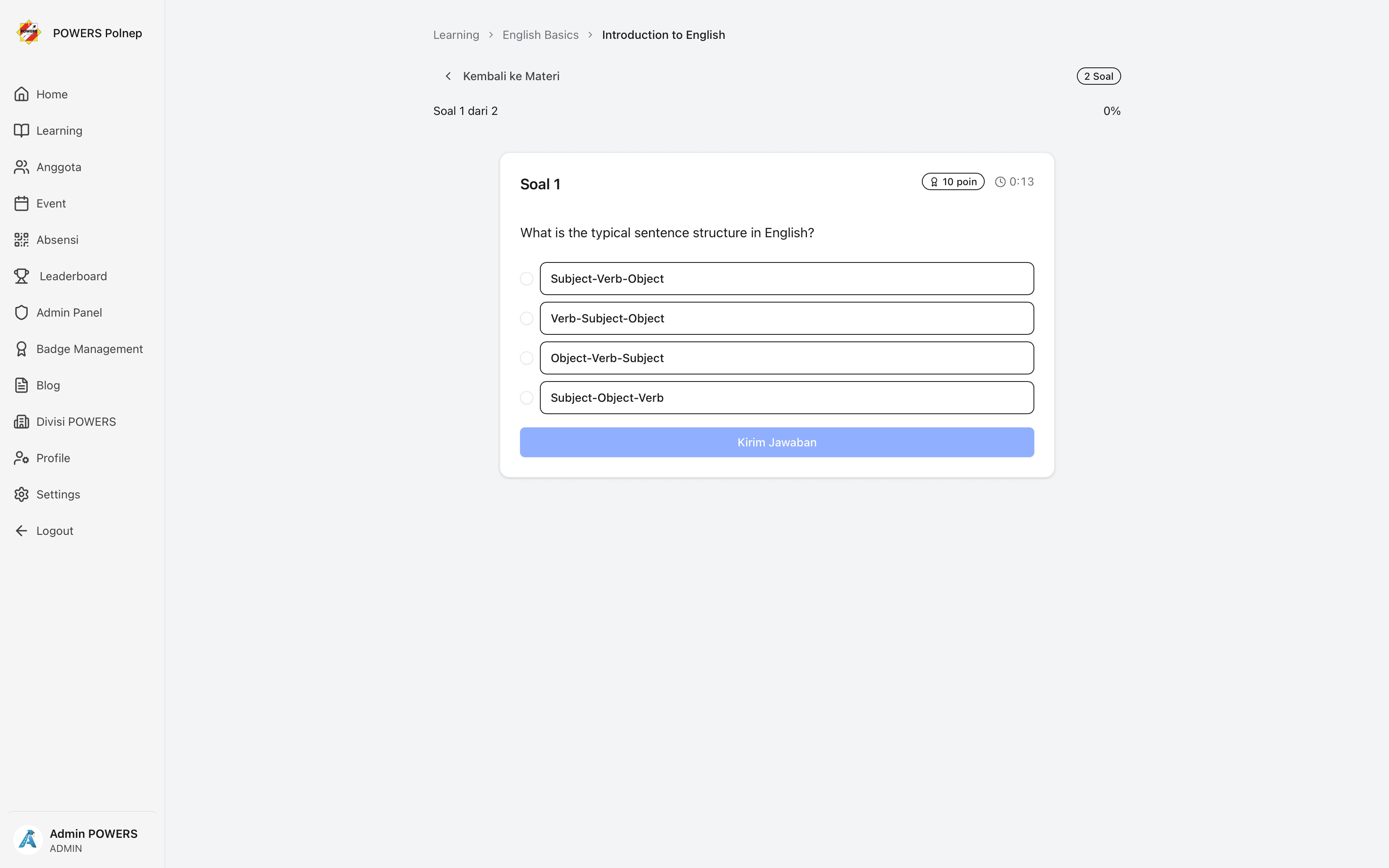 POWERS Polnep homepage hero section preview