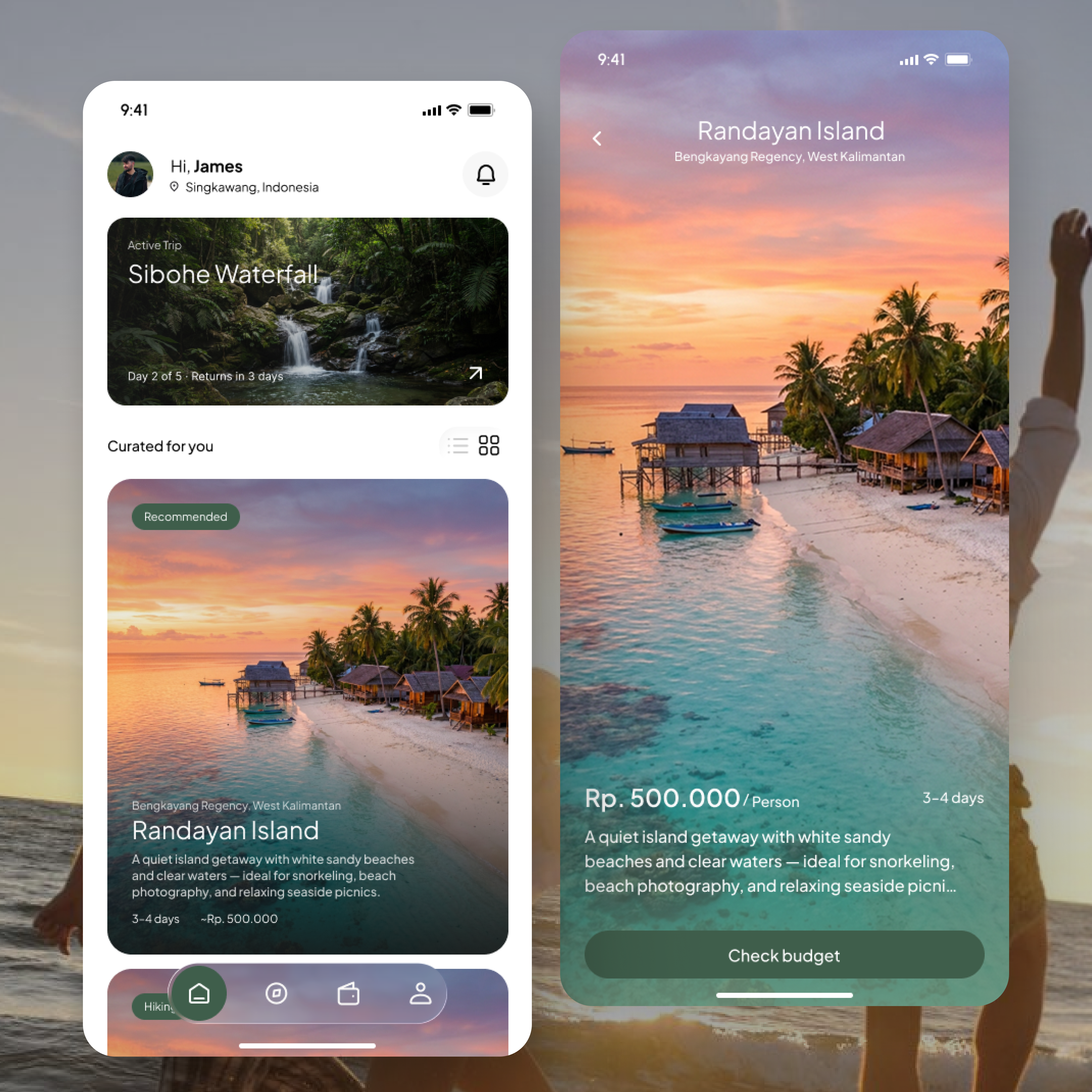 Voyana trip planner screen preview
