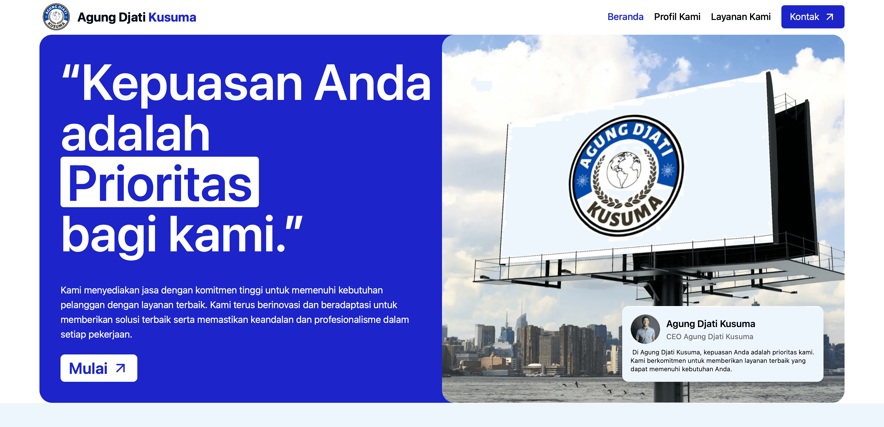 Agung Djati Kusuma website cover preview