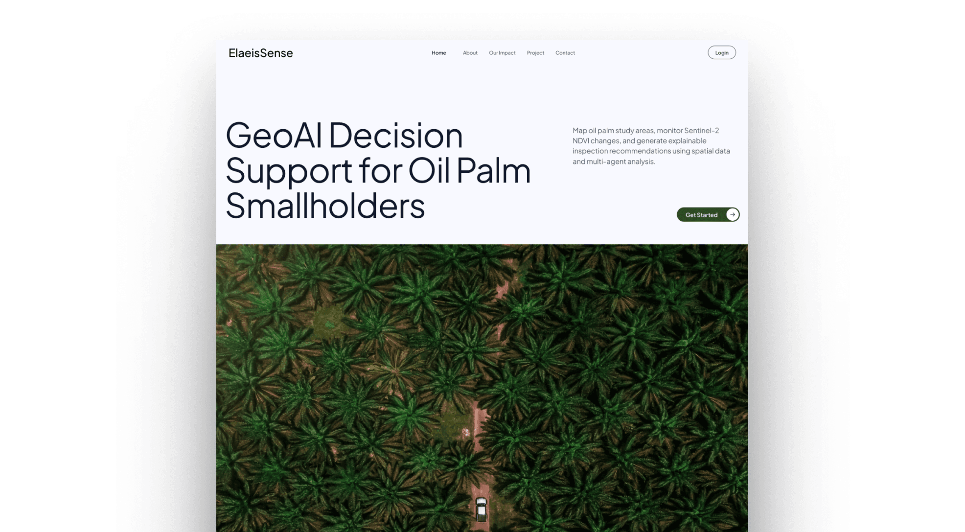 ElaeisSense AI palm oil mapping dashboard cover preview