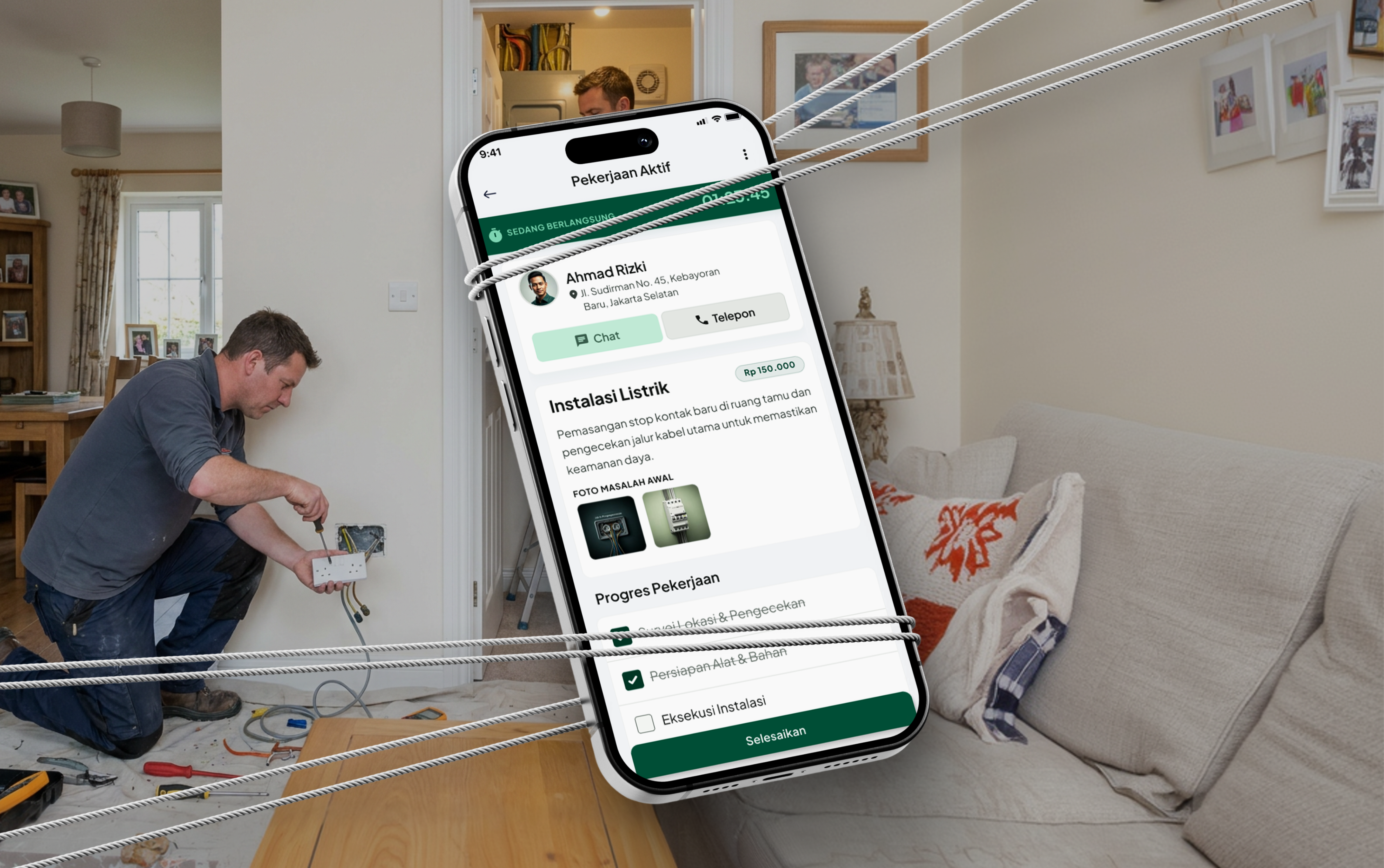 Yanda service marketplace mobile interface preview